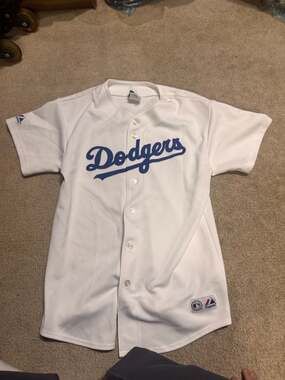Vintage Majestic Los Angeles Dodgers White Blank Home Baseball Jersey Size XL